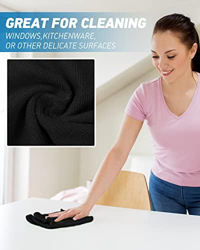 Microfiber Cleaning Cloth-50Pcs Ultra Soft Highly Absorbent Rags - Image 4