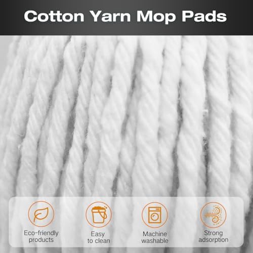 Cotton String Screw on Mop Replacement Head Compatible - Image 4