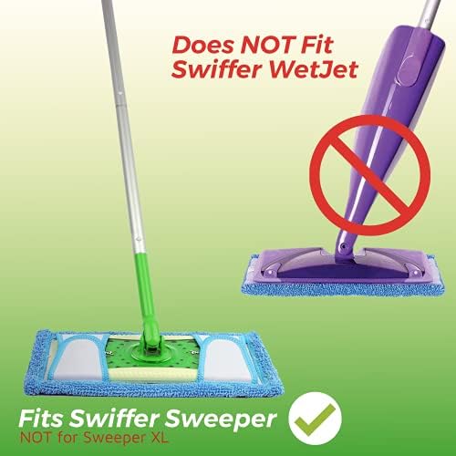 2-Pack Reusable Mop Pads for Swiffer Sweeper, Washable Microfiber Refills - Image 5