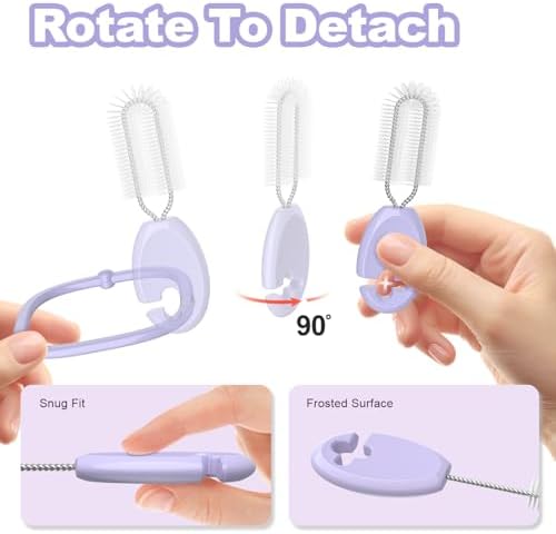 YOTIME 4in1 Straw Cleaner Brush Set, Reusable Standing Straw Brushs - Image 4