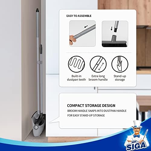 MR.SIGA Broom and Dustpan Set - Image 6