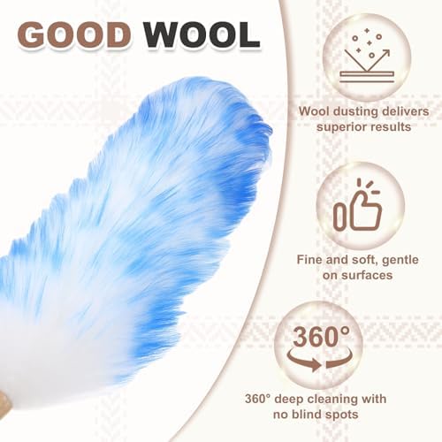uxcell Wool Duster, 24.4" Natural Feather Cleaner Household Cleaning Duster - Image 5