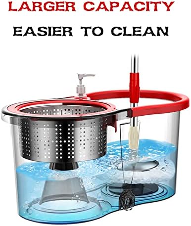 Mop and Bucket with Wringer Set 360° 3psc Microfiber Spin Mop with Bucket and - Image 4