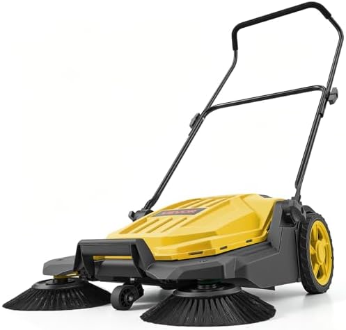 VEVOR Walk-Behind Hand Push Floor Sweeper, Manual Floor Sweeper Non-Electric by VEVOR