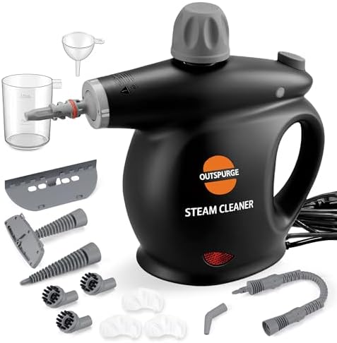 Handheld Steam Cleaner, Pressurized Multi-Surface Steam Shot by OUTSPURGE