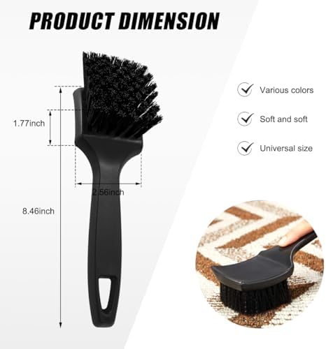 Car Carpet Cleaning Brush, 8.5-Inch Tire Cleaner Scrub Brushes - Image 2