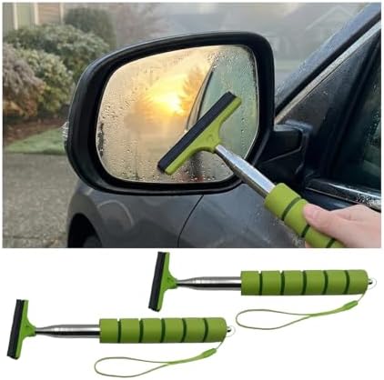 2PCS Car Side Mirror Squeegee, Retractable Vehicle Rear View Mirror Cleaning by Unknown