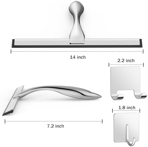 All-Purpose Stainless Steel Shower Squeegee - Image 2