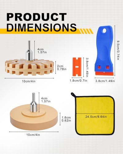 18Pcs Decal Remover Wheel Kit, Rubber Wheel - Image 2