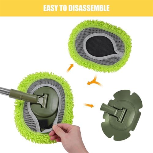 2-Pack Chenille Mop Head Replacement Set, Wall & Ceiling Dusting Mop Heads - Image 5
