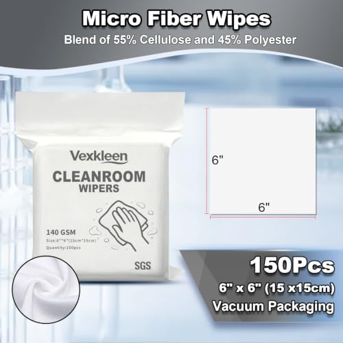 6" x 6" Durable & Absorbent Cleanroom Wipe - Image 2
