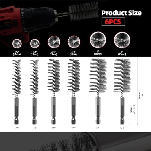 6Pcs Stainless Steel Wire Bore Brush - Image 5