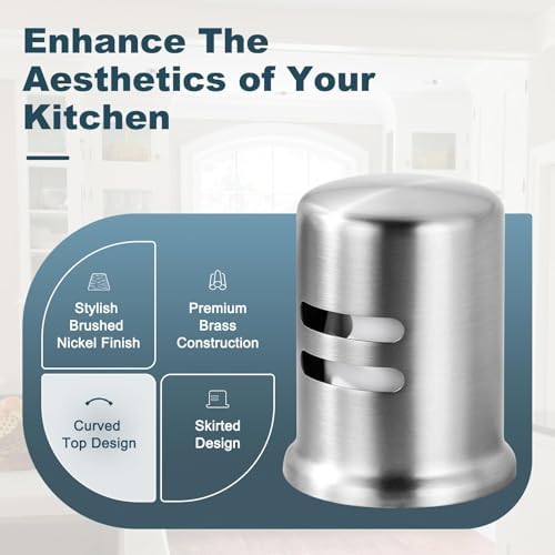 Dishwasher Air Gap Cover for Kitchen, Solid Brass Air Gap Cap - Image 2