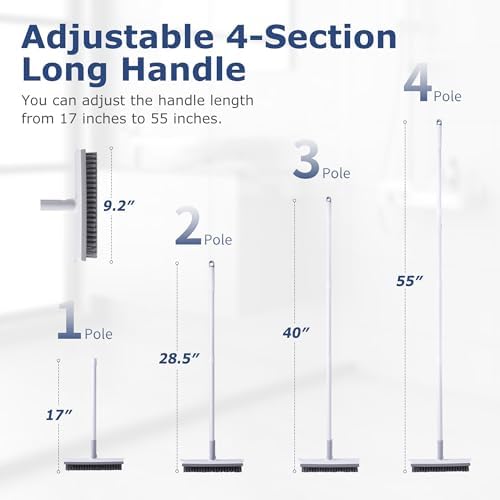 IVYROLL Grout Brush with Long Handle, Floor Cleaning Scrubber - Image 3