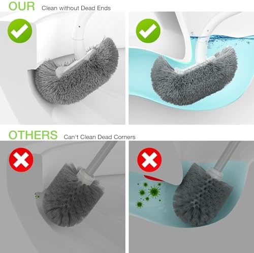 OSCIOSS Bamboo Toilet Brush Set, 2 Pack - Image 2