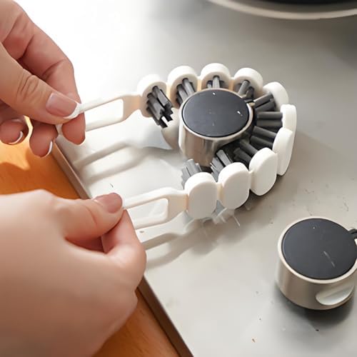 Crevice Cleaning Brush Set, 3 Pack | Wood Handle & 90° Flex Neck, Stiff Bristle - Image 6