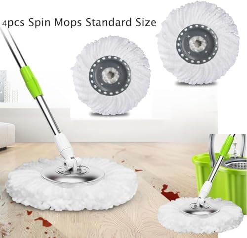 Spin Mop Heads Replacement for Old Hurricane Mr.Clean Round Microfibre - Image 2