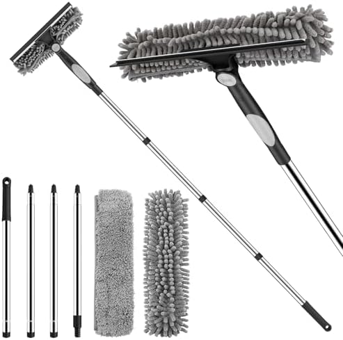 SetSail Window Squeegee with 66in Extension Pole 2-in-1 Window Cleaning Kit by SetSail