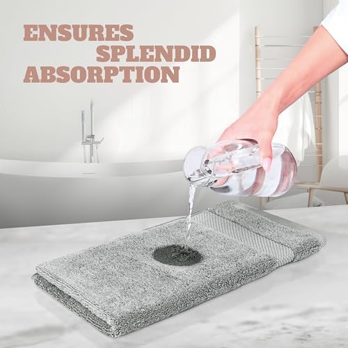 White Classic Wealuxe Light Gray Washcloths 24 Pack - Image 5