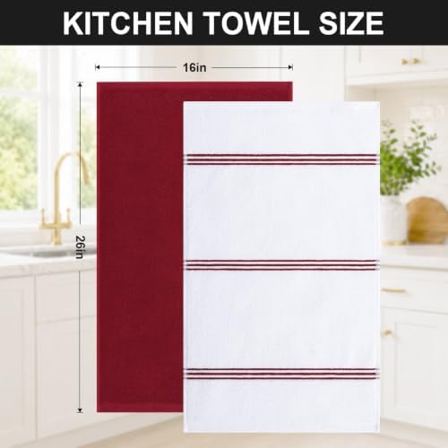 Homaxy Dual Design Cotton Kitchen Towels - Image 3