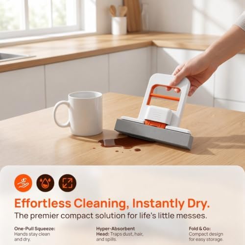 Self Squeeze Mini Sponge Mop, Foldable Small Mop - Image 6