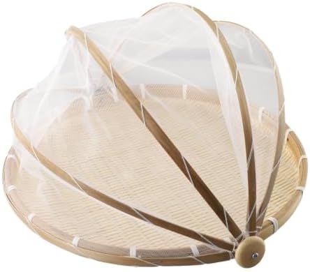 Hand Woven Serving Basket with Anti-Mosquito Net, Foldable Dustpan by Unknown