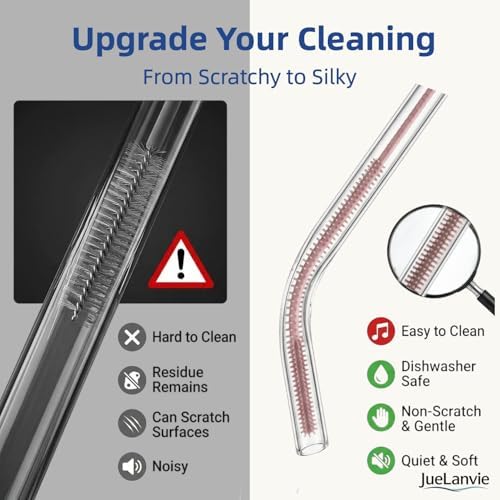 Silicone Straw Cleaner Brush, 2 Pack Extra Long Straw Cleaning Brushes - Image 6