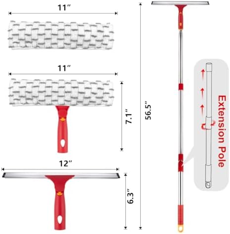 Squeegee for Window Cleaning, Extendable Window Cleaner for Car, Sliding Door - Image 2
