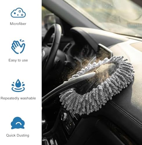 Car Dash Duster Brush, Super Soft Microfiber Duster Auto Dashboard Dust - Image 6