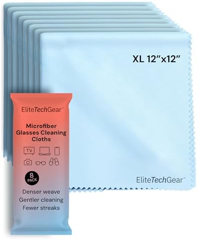 Elite Tech Gear Microfiber Cleaning Cloth, Eye Glasses Cleaner Cloth by EliteTechGear