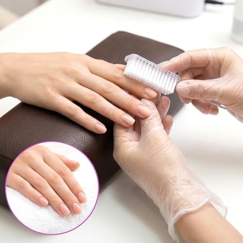 100 Pcs Nail Scrub Brushes Bulk Set, 5 Assorted Colors Handle Grip Nail Brushes - Image 4