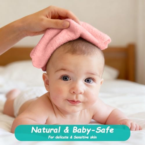 HOMEXCEL Baby Washcloths 12 Pack Coral Pink Microfiber 7"x9" Soft - Image 2