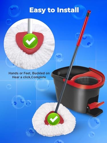 4 Pack Spin Mop Replacement Head Compatible - Image 2