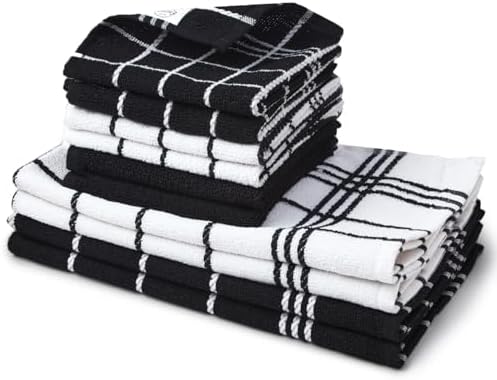 Encasa XO Kitchen Towels, Absorbent Cotton Cloths 12"x12" by EncasaXO