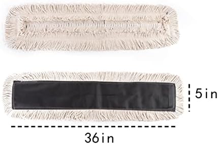 Matthew Cleaning 36'' High Strength Disposable Dust Mop Cotton Cut-end Yarn Mop - Image 2