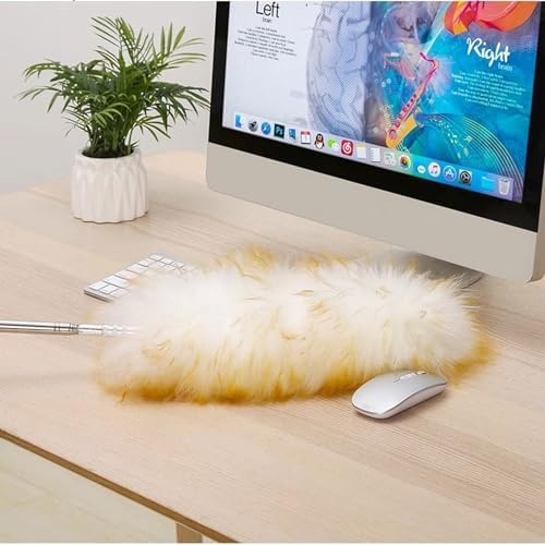 Dusters for Cleaning, Lambs Wool Telescopic Duster, Stainless Steel Feather - Image 6