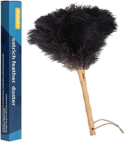 Aldwin Ostrich Feather Dusters for Cleaning, 16 inch Black by AldwinOstrichFeatherDuster