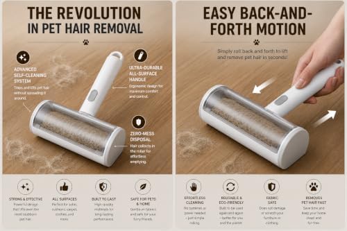Pet Hair Remover Roller for Furniture and Couch - Image 4