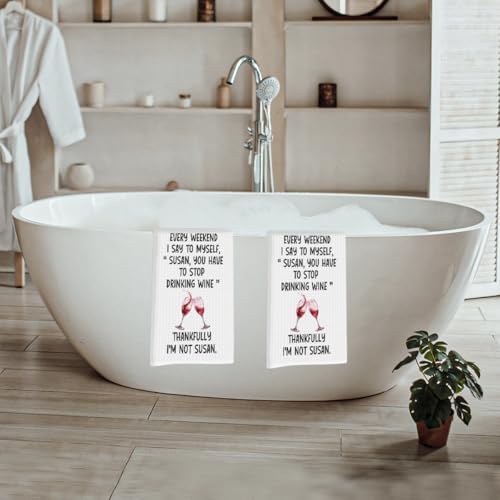 Lovdazzles 2 Pcs Funny Wine Kitchen Towels Decorative Tea Towel - Image 5