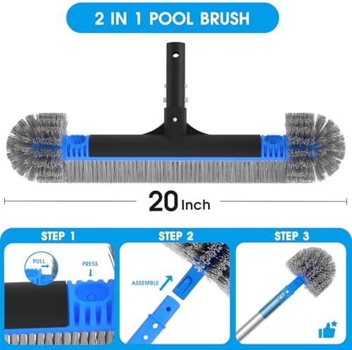 TidyMister 20" 2 in 1 Pool Brush Head - Image 5