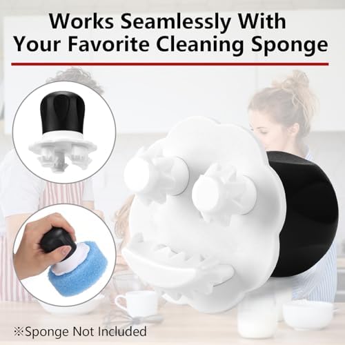 Sponge Hub Handle for Scrub Daddy Sponges | Ergonomic Palm Brush Holder - Image 2