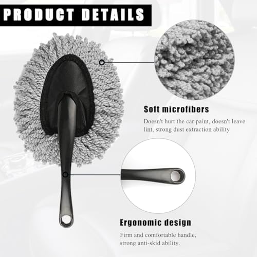 KVAEY Car Dash Duster Brush, Super Soft Microfiber Multi-Functional Car - Image 3