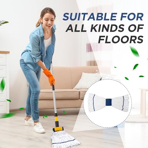 Hushee 6 Pcs Large Microfiber Tube Mop Heads 18 Oz Looped End - Image 4