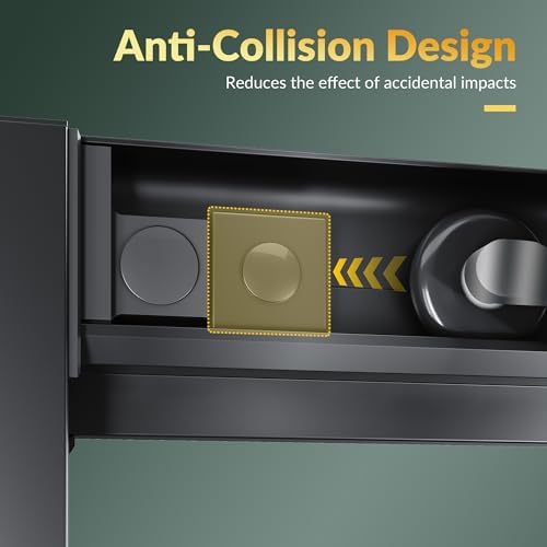ELEGANT 36" D x 36" W x 72" H Corner Double Sliding Shower Door, Matte Black - Image 4