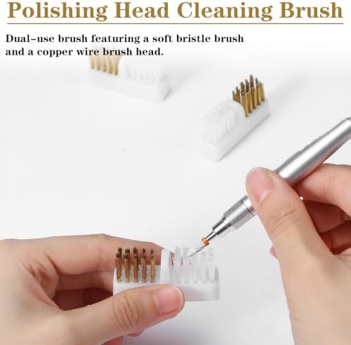 6Pcs Nail Cleaner Brush, Nail Drill Bit Wire Cleaner Brush - Image 3