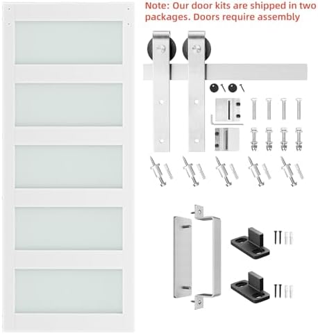 SmartStandard 36 x 96 inch Glass Barn Door - Image 5