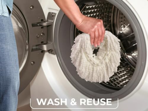 Spin Mop and Bucket Set with Foot Pedal, Microfiber, Adjustable Handle - Image 6