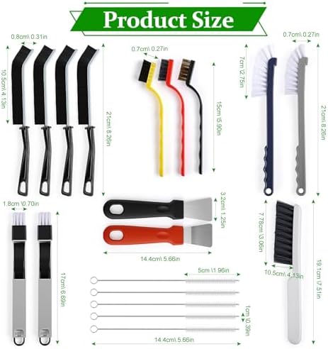 19Pcs Crevice Cleaning Brush Set, Hard Bristle Gap Scrub Tools - Image 7