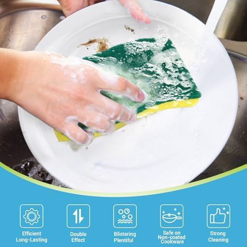 AIDEA XL Scrub Sponges Kitchen 6Count, Heavy Duty Sponges - Image 4