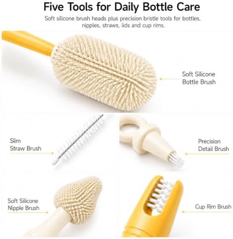 Baby Bottle Brush Set, 5-Piece Travel Kit - Image 6
